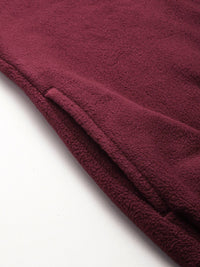 HRX by Hrithik Roshan Mock Collar Fleece Sweatshirt