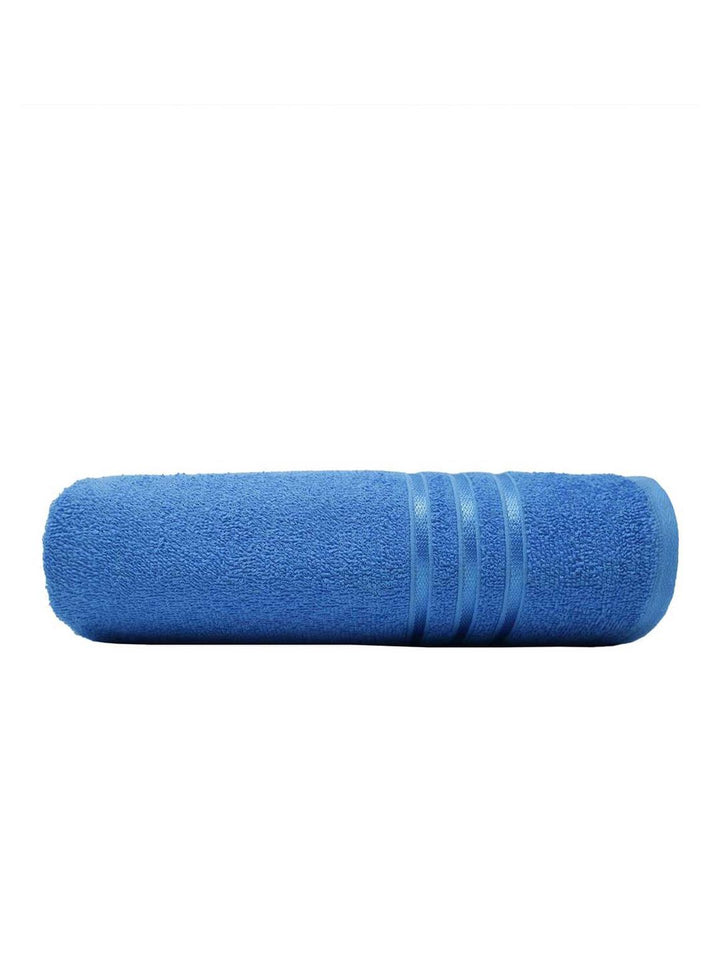 MYTRIDENT Blue 400 GSM Pure-Cotton Bath Towel
