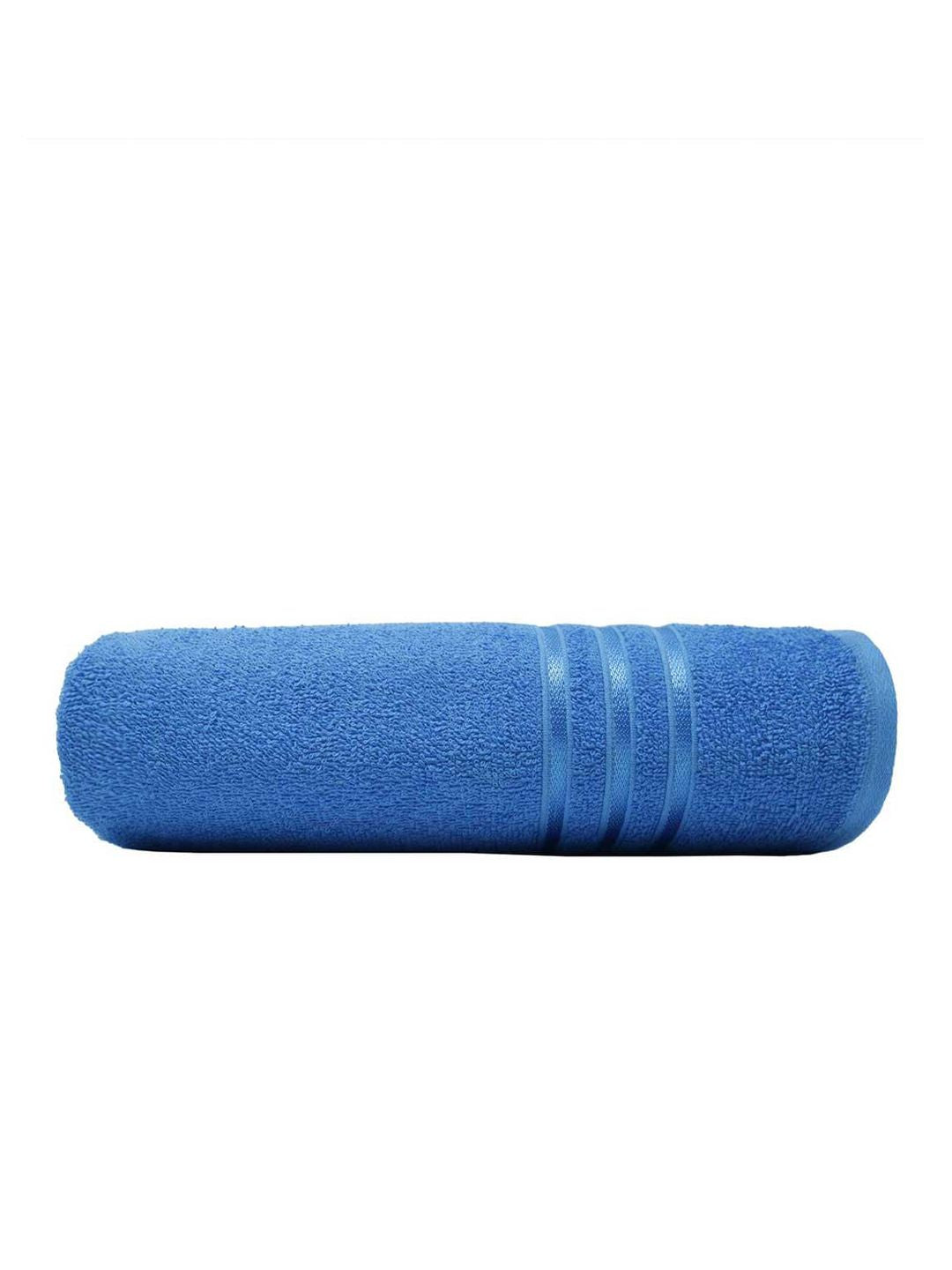 MYTRIDENT Blue 400 GSM Pure-Cotton Bath Towel