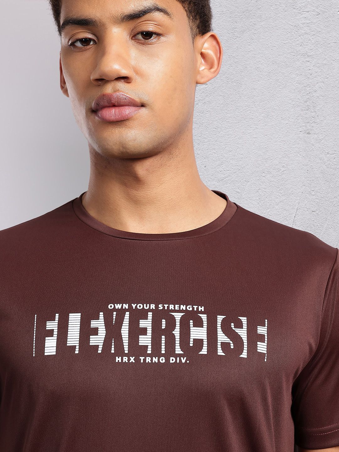 HRX by Hrithik Roshan Typography Printed Rapid-Dry Training T-shirt