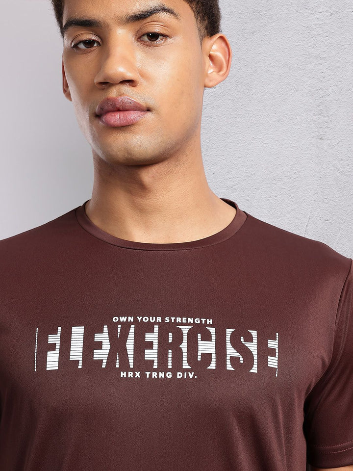 HRX by Hrithik Roshan Typography Printed Rapid-Dry Training T-shirt