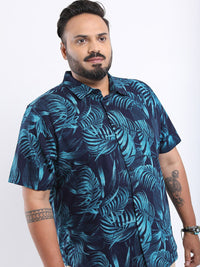 HIGHLANDER Men Plus Size Regular Fit Floral Printed Casual Shirt