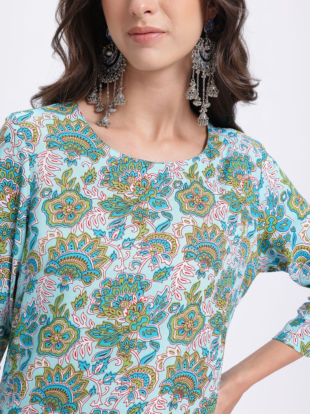 Anouk Ethnic Motifs Print Kurta With Trousers & With Dupatta