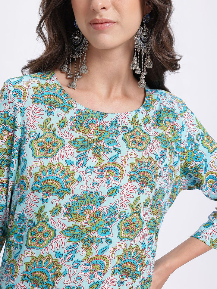 Anouk Ethnic Motifs Print Kurta With Trousers & With Dupatta