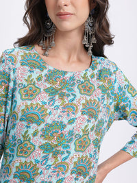 Anouk Ethnic Motifs Print Kurta With Trousers & With Dupatta