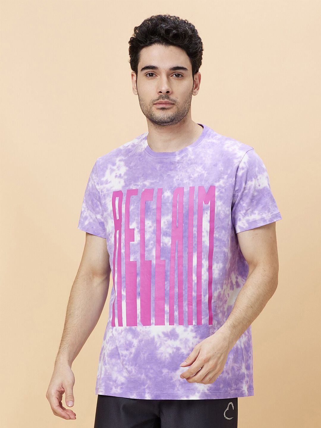 Being Human Dyed Round Neck Short Sleeves Cotton T-shirt