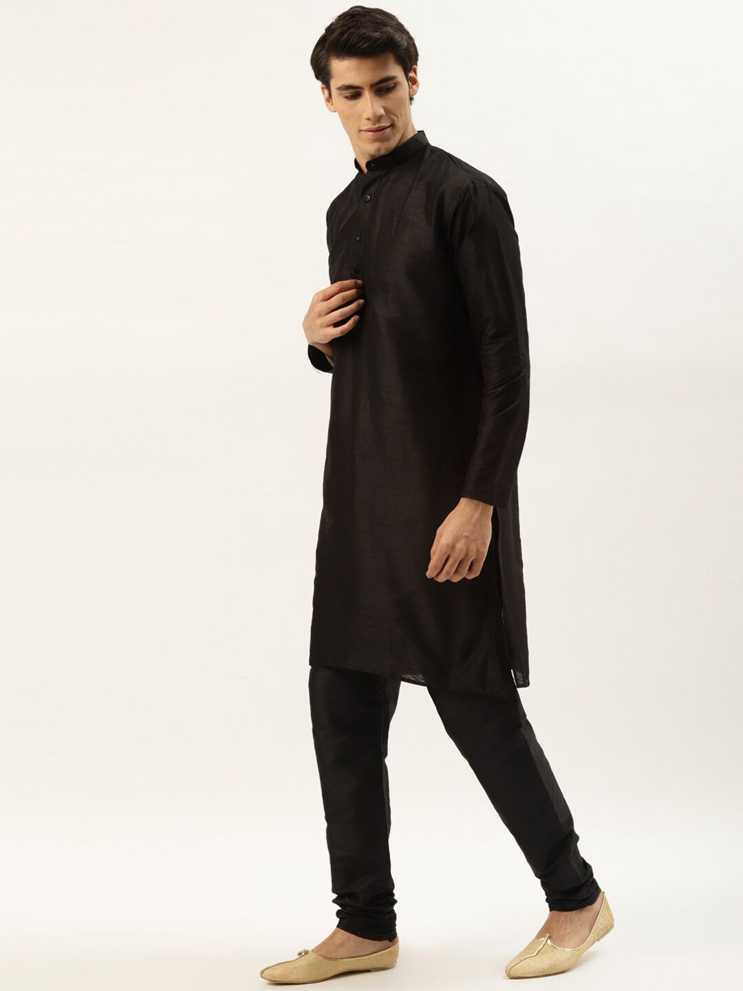 SOJANYA Kurta Biasa Kolar Mandarin Dengan Jaket Churidar & Nehru