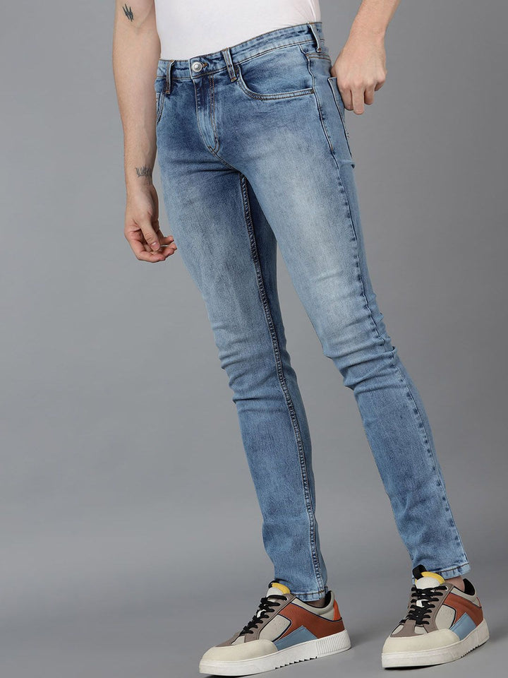 Urbano Fashion Men  Slim Fit Heavy Fade Stretchable Cotton Jeans