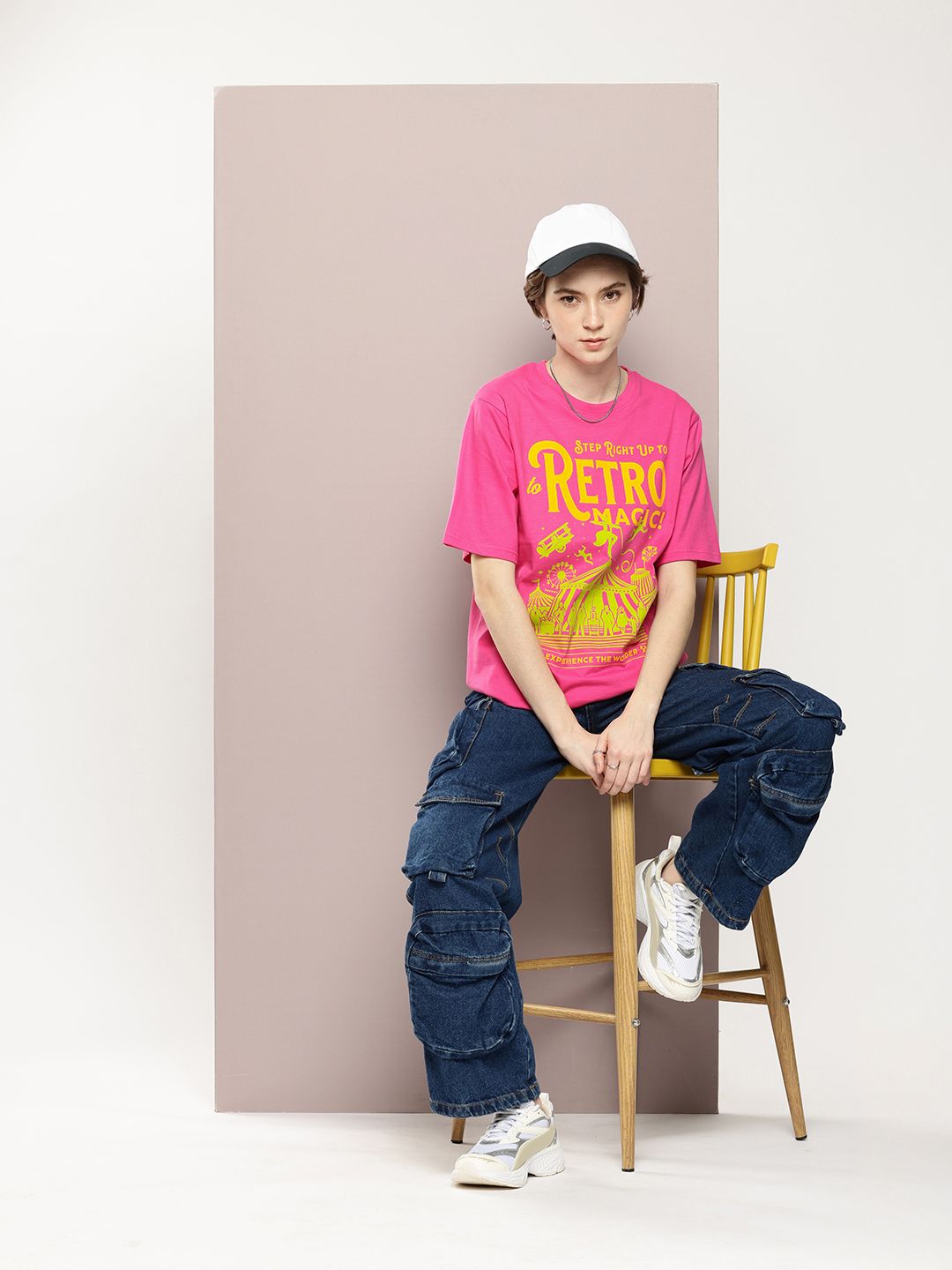 DILLINGER Pure Cotton Graphic Printed Drop-Shoulder Sleeves Relaxed Fit T-shirt