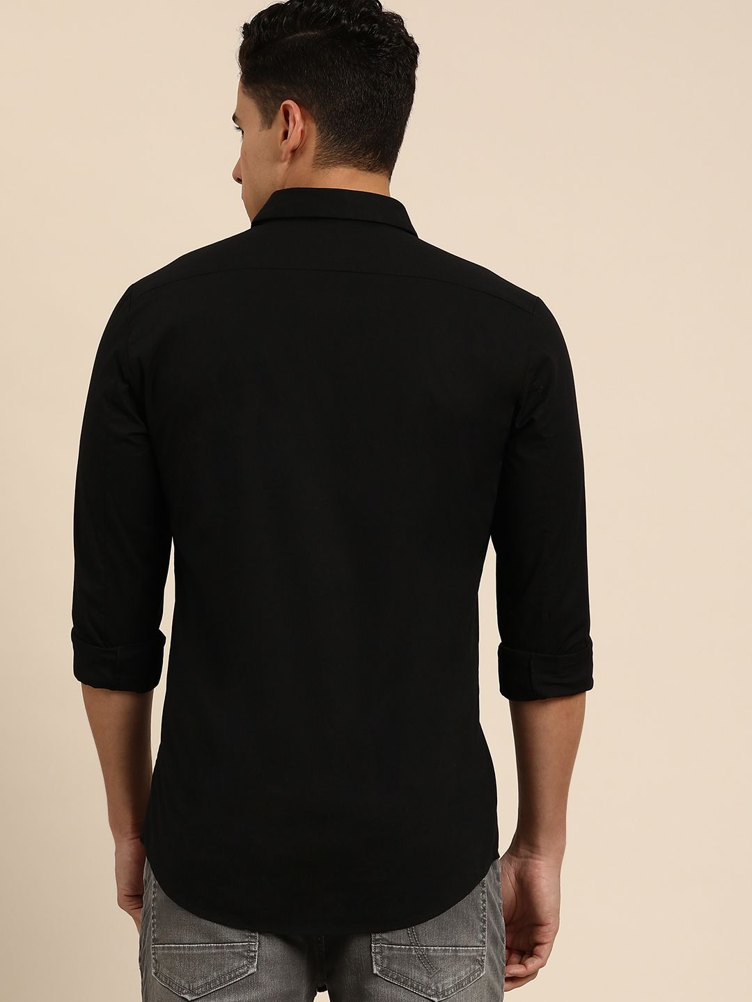Being Human Men Solid Slim Fit Casual Shirt