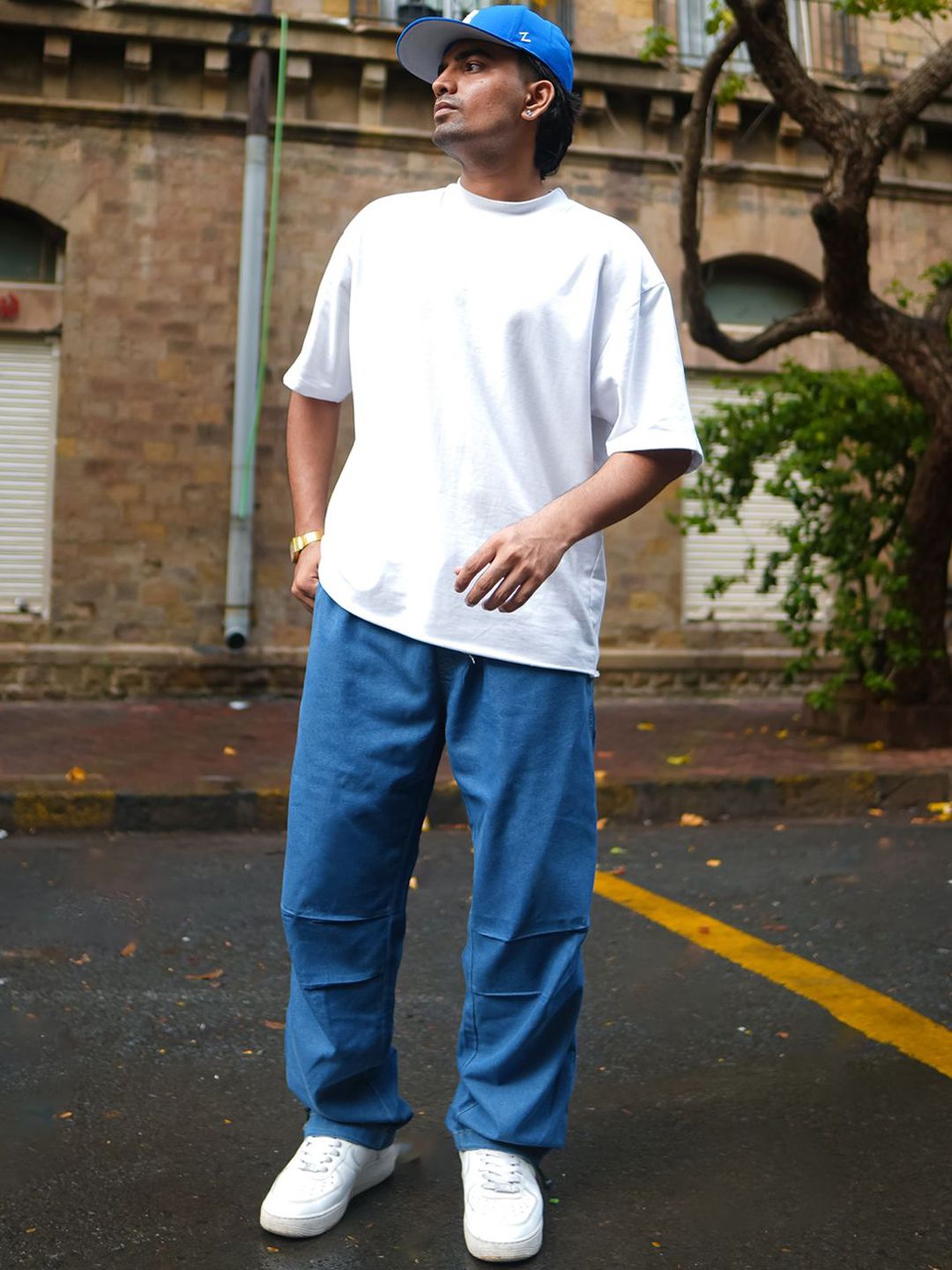 Powerlook Men Baggy Fit Mid-Rise  Jeans