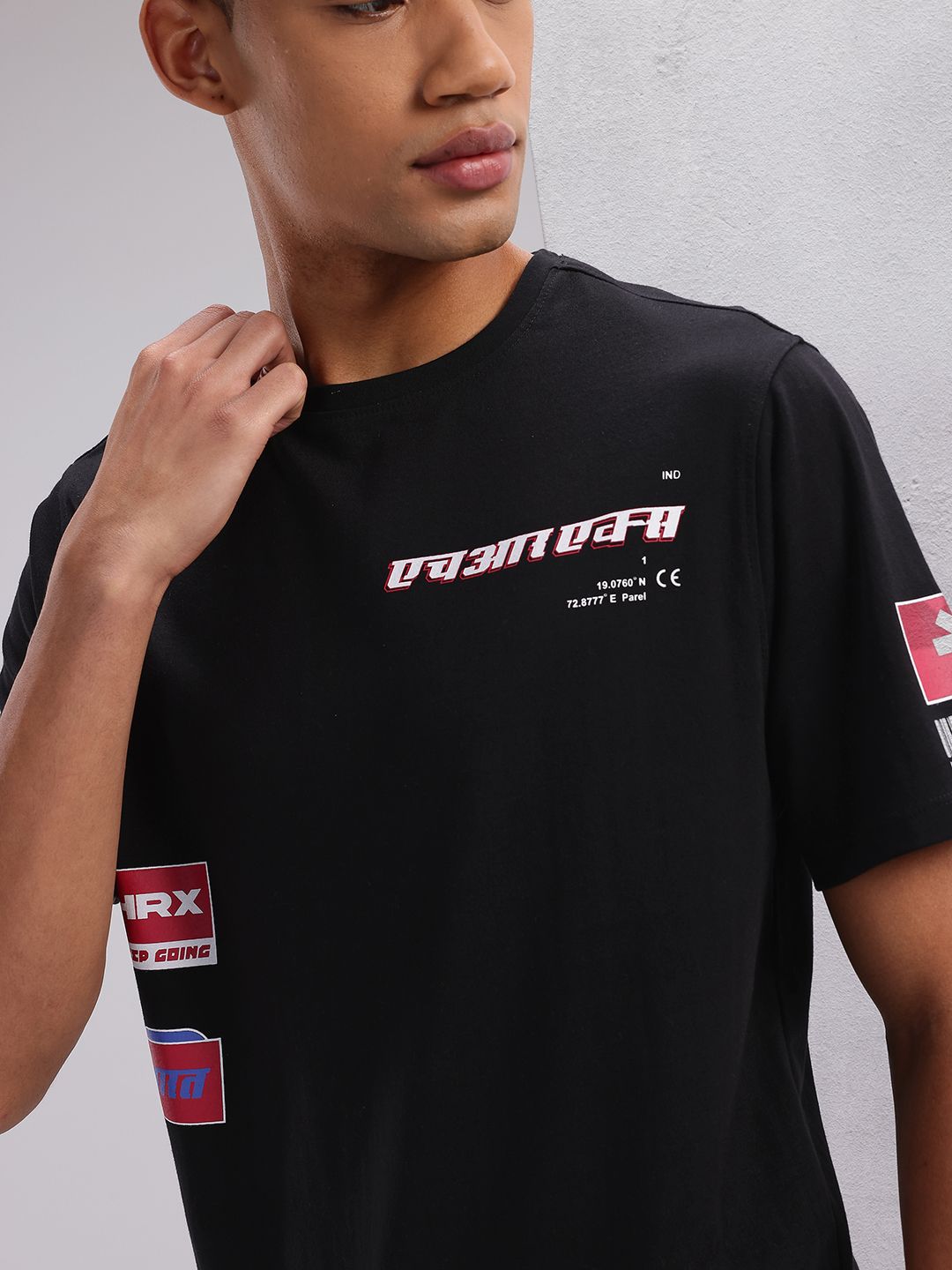HRX by Hrithik Roshan Typography & Brand Logo Printed Lifestyle T-shirt