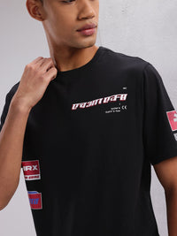 HRX by Hrithik Roshan Typography & Brand Logo Printed Lifestyle T-shirt