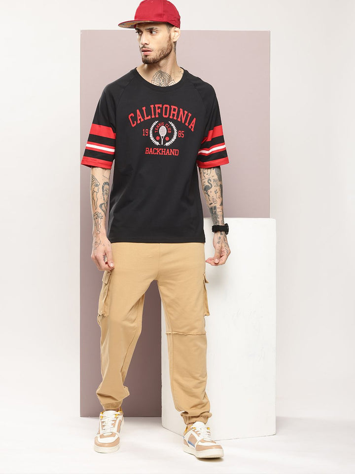 DILLINGER Men Typography Printed Oversized T-shirt