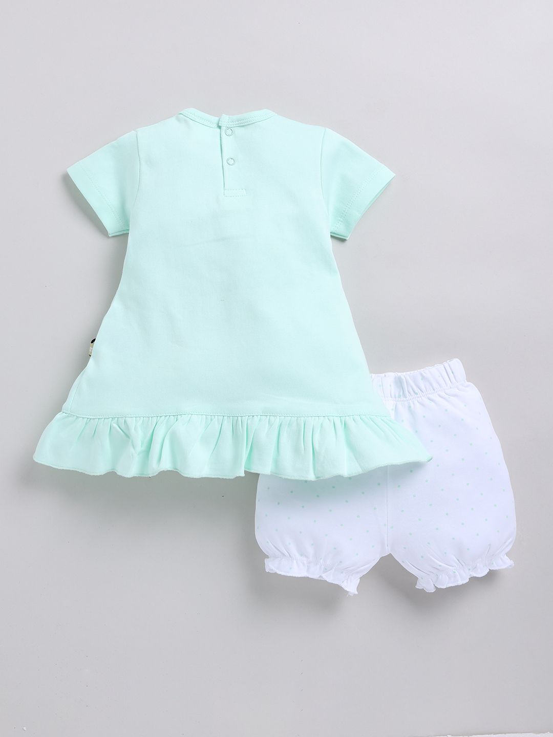 Moms Love Infant Girls Cotton A-Line Dress With Shorts