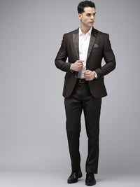 Park Avenue Self Design Single Breasted Super Slim Fit 2-Peice Party Suit
