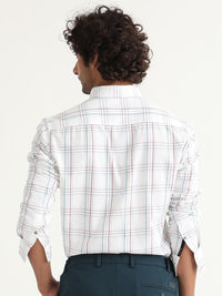 RARE RABBIT Men Lome Regular Fit Tartan Checked Cotton Shirt