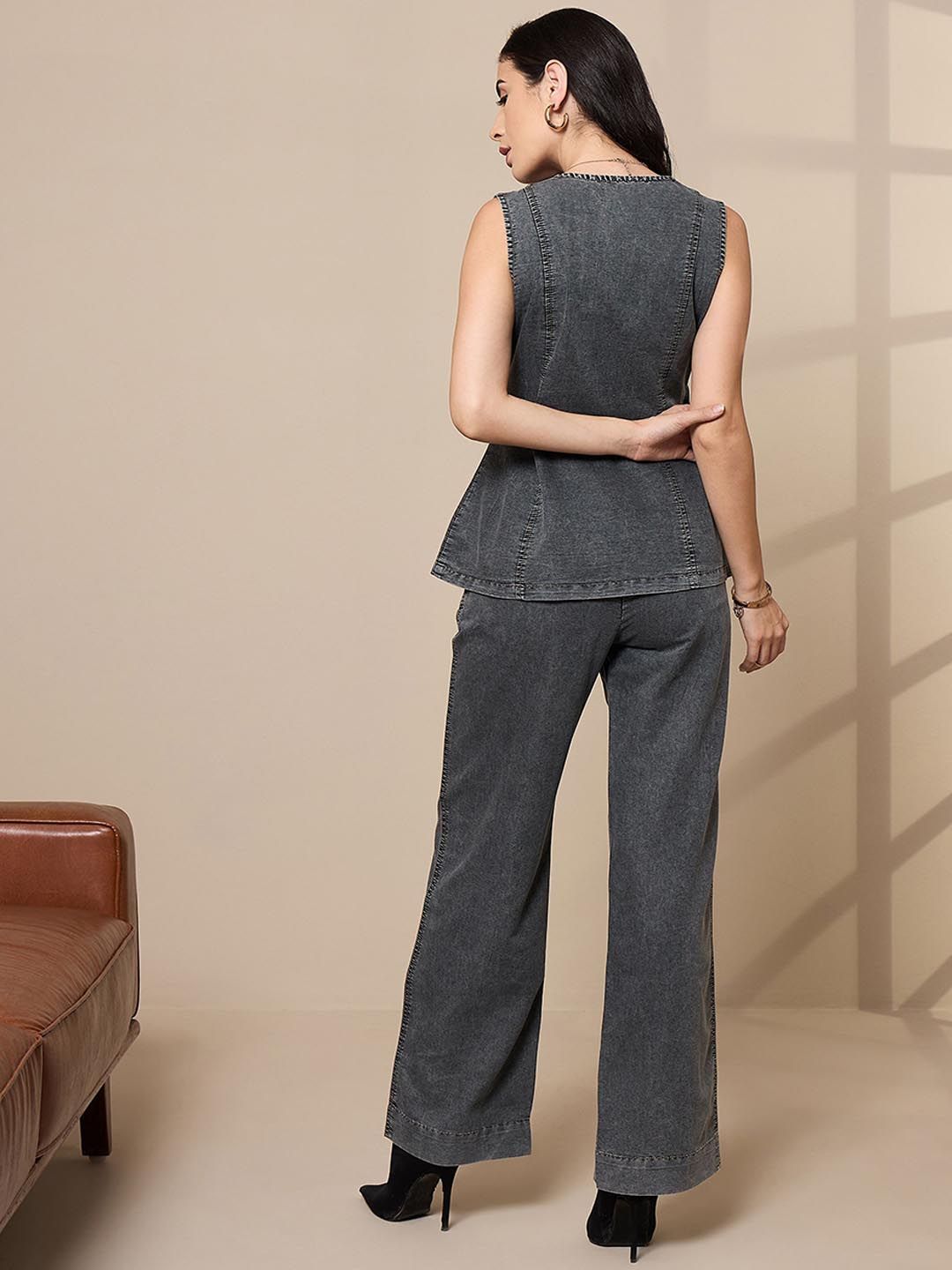 SASSAFRAS worklyf Washed Pure Cotton Vest Top With Trouser