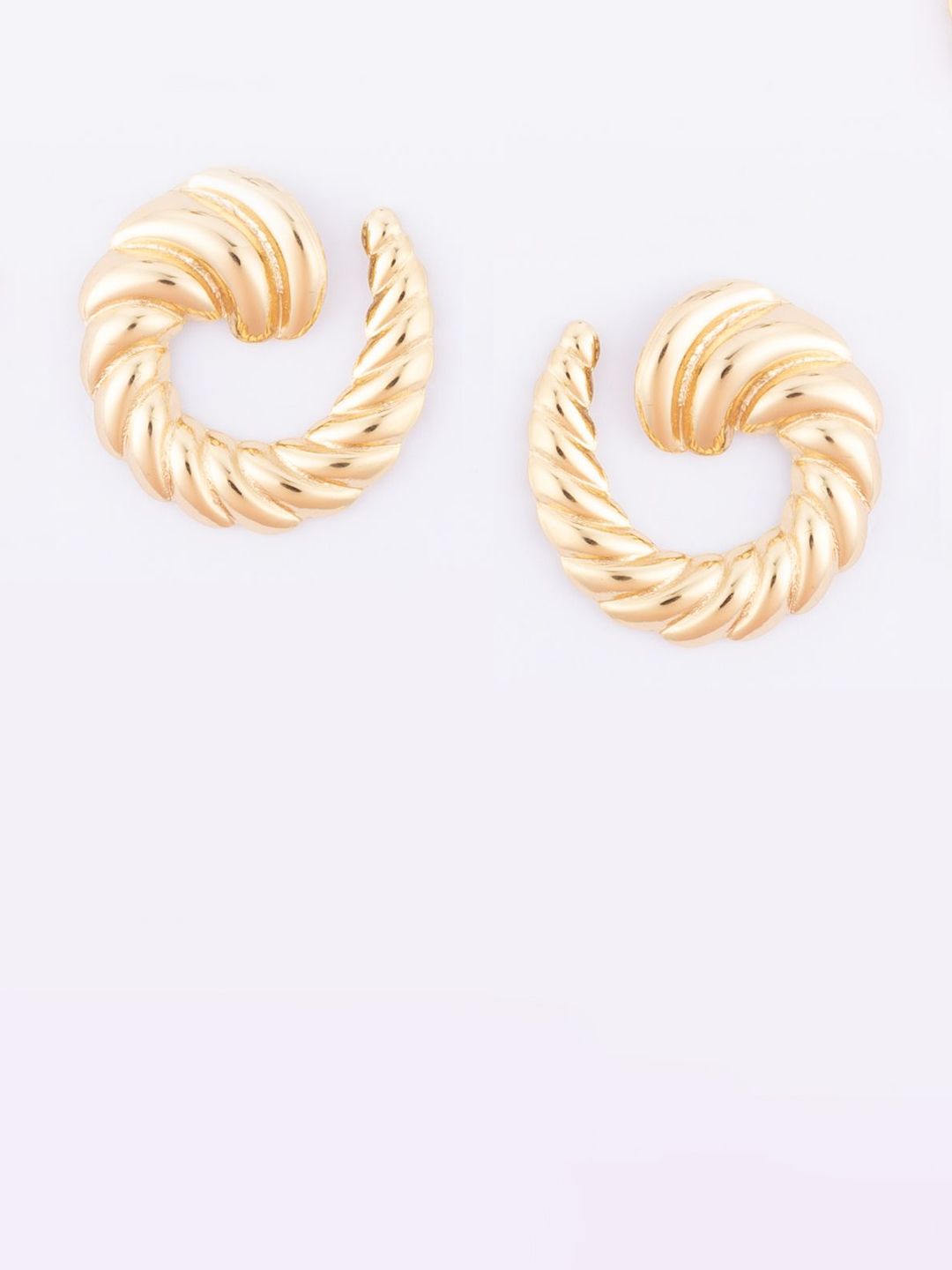 VOGUE PANASH Stainless Steel 18K Gold-Plated Contemporary Studs