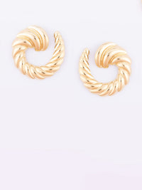 VOGUE PANASH Stainless Steel 18K Gold-Plated Contemporary Studs