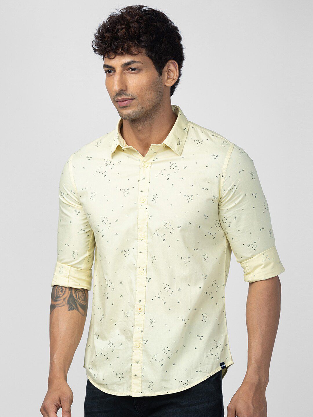 SPYKAR Men Slim Fit Printed Casual Cotton Shirt