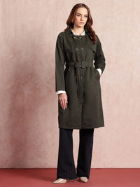 all about you Knee Length Pure Cotton Trench Coat