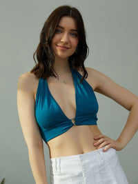 Berrylush Halter Neck Bralette Crop Top