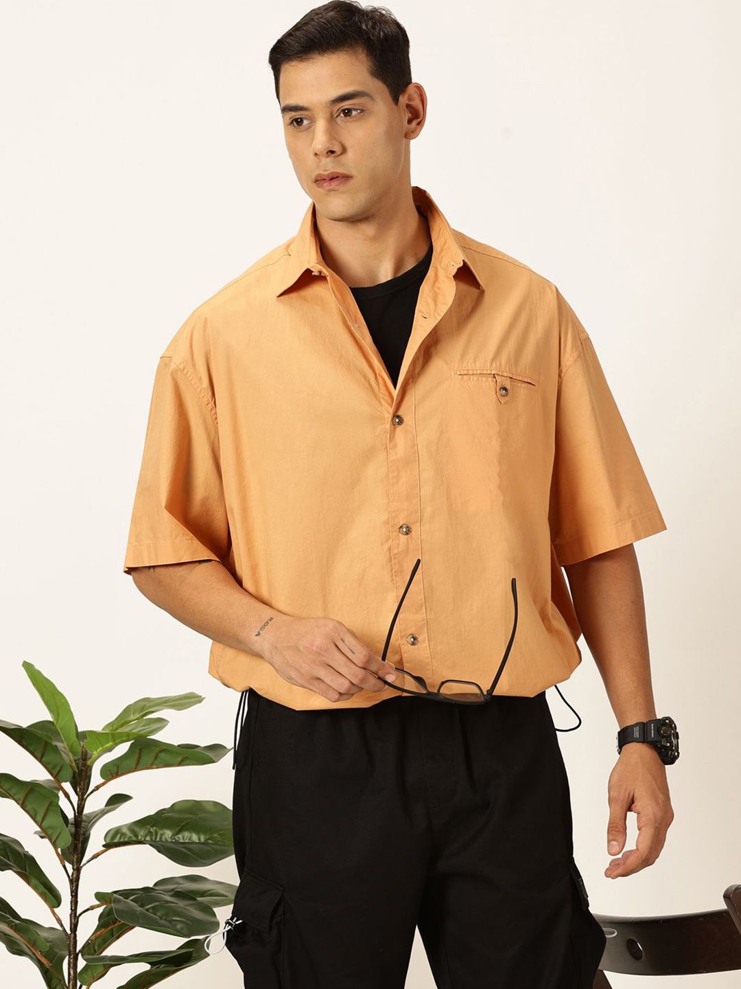 Thomas Scott Men Premium Opaque Cotton Casual Shirt