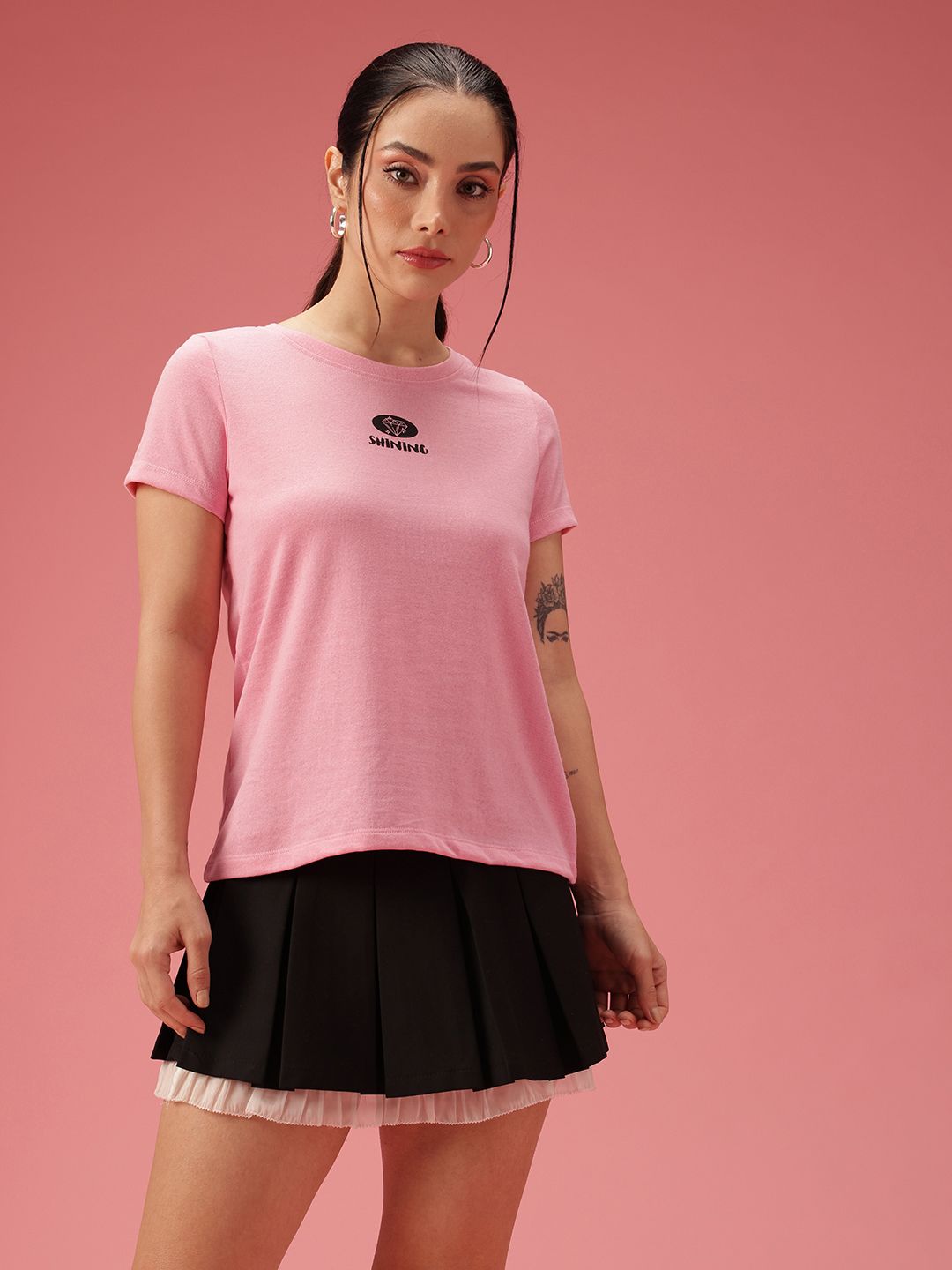 DressBerry Typography Printed T-shirt