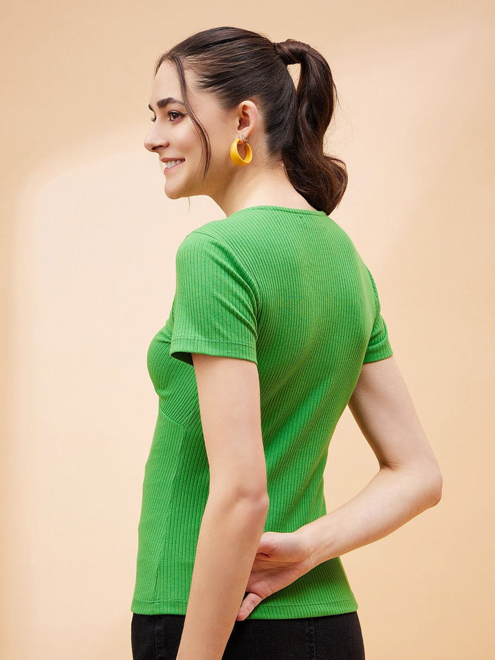 SASSAFRAS BASICS V-Neck Cotton Top