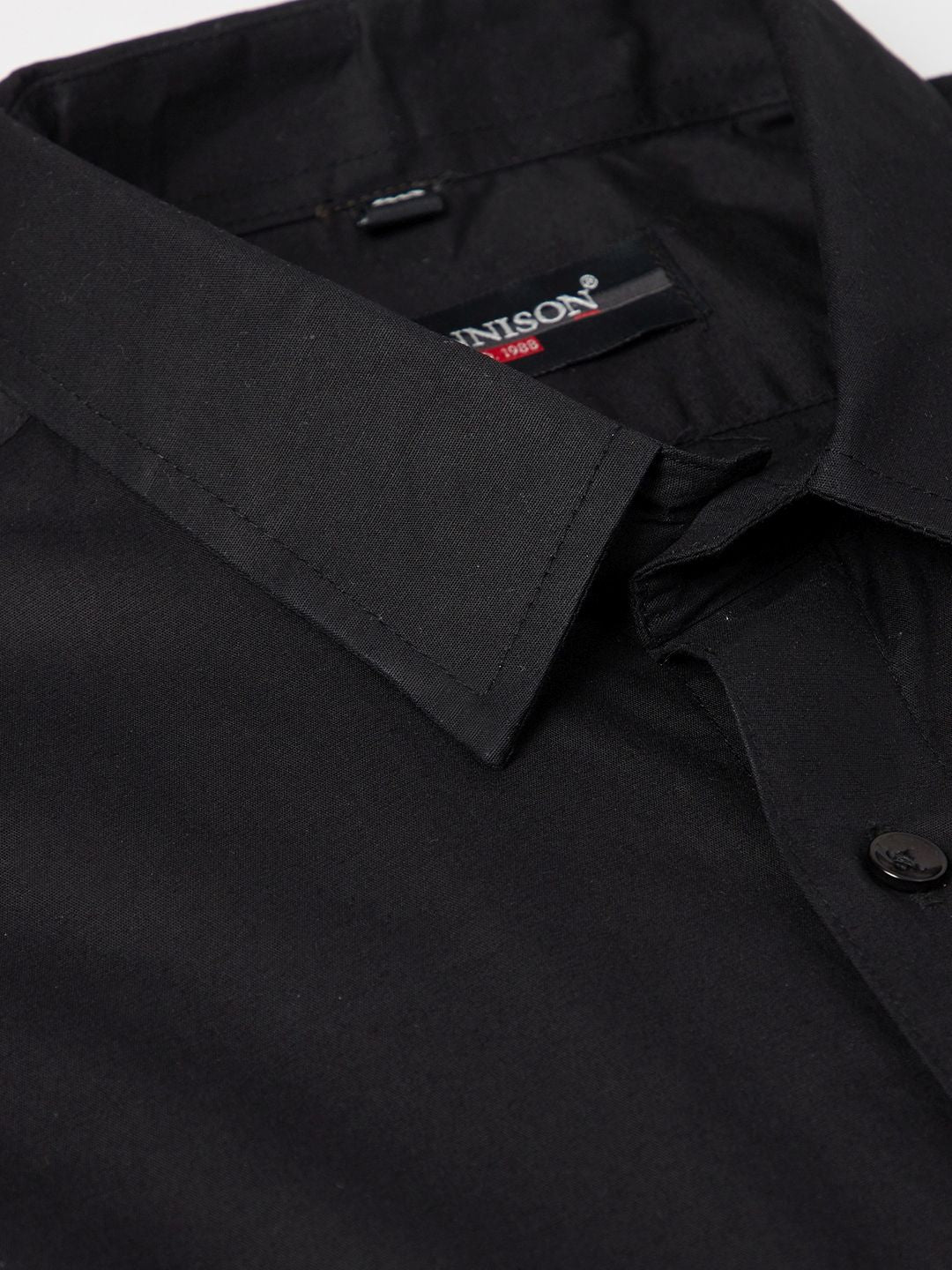 DENNISON Men Black Smart Slim Fit Water & Stain Repellent Solid Formal Shirt