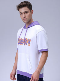 The Indian Garage Co Men Oversized Scooby-Doo Printed Overhead Hooded Sweatshirt