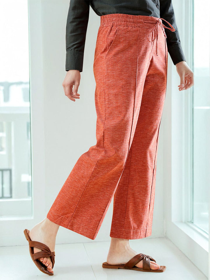 Freehand by The Indian Garage Co Women Straight Fit Parallel Trousers