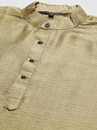 SOJANYA Men Golden Woven Design Kurta
