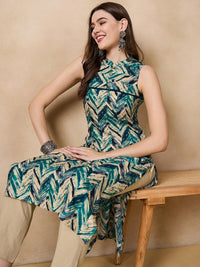 Anouk Geometric Printed Straight Kurta