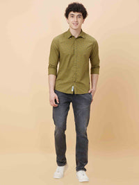 Being Human Slim Fit Conversational Print Spread Collar Long Sleeves Casual Shirt