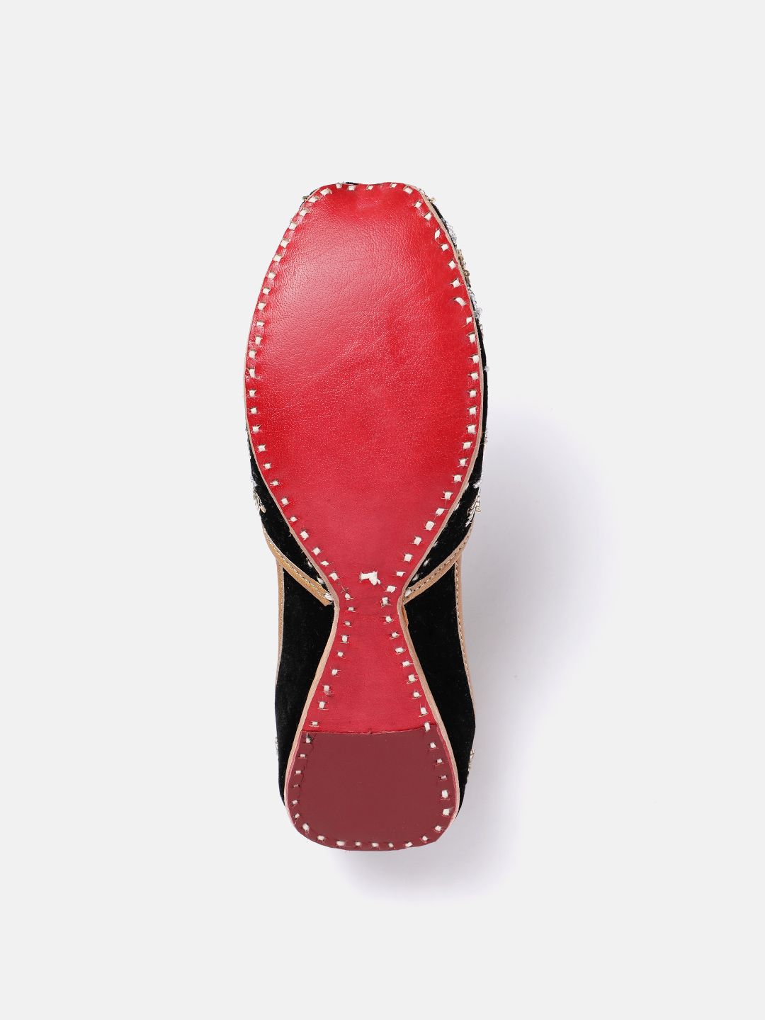 House of Pataudi Leather Embellished Ethnic Mojaris