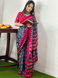 KALINI Ethnic Motifs Printed Poly Cotton Bagh Saree