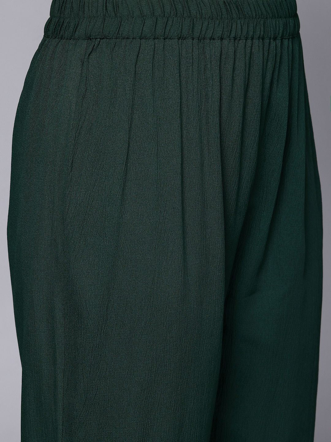 Varanga Panelled Gotta Patti Silk Crepe Kurta With Trousers & Dupatta