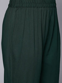 Varanga Panelled Gotta Patti Silk Crepe Kurta With Trousers & Dupatta