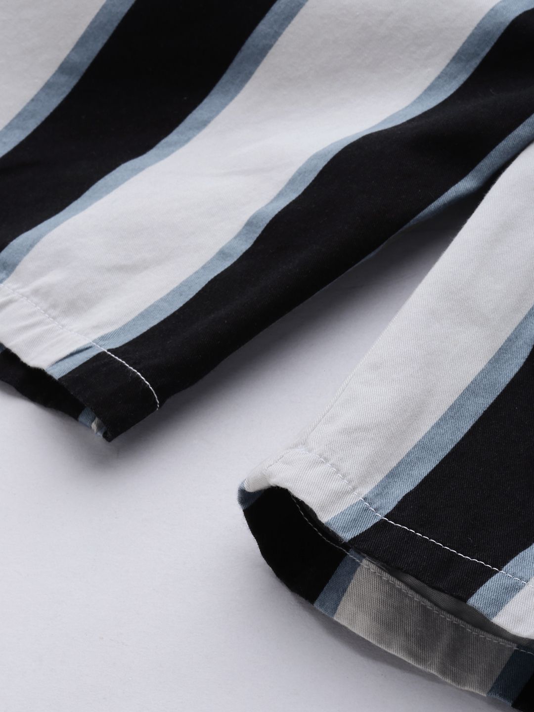 The Indian Garage Co Men Navy Blue & White Striped Pure Cotton Boxers 1120-BXR10-05