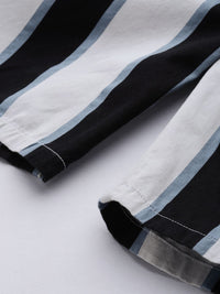 The Indian Garage Co Men Navy Blue & White Striped Pure Cotton Boxers 1120-BXR10-05