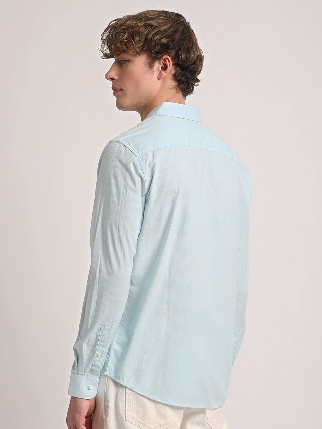 THE BEAR HOUSE Slim Fit Cotton Casual Shirt