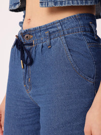 DressBerry Women Urban Softness Denim Above Knee Shorts