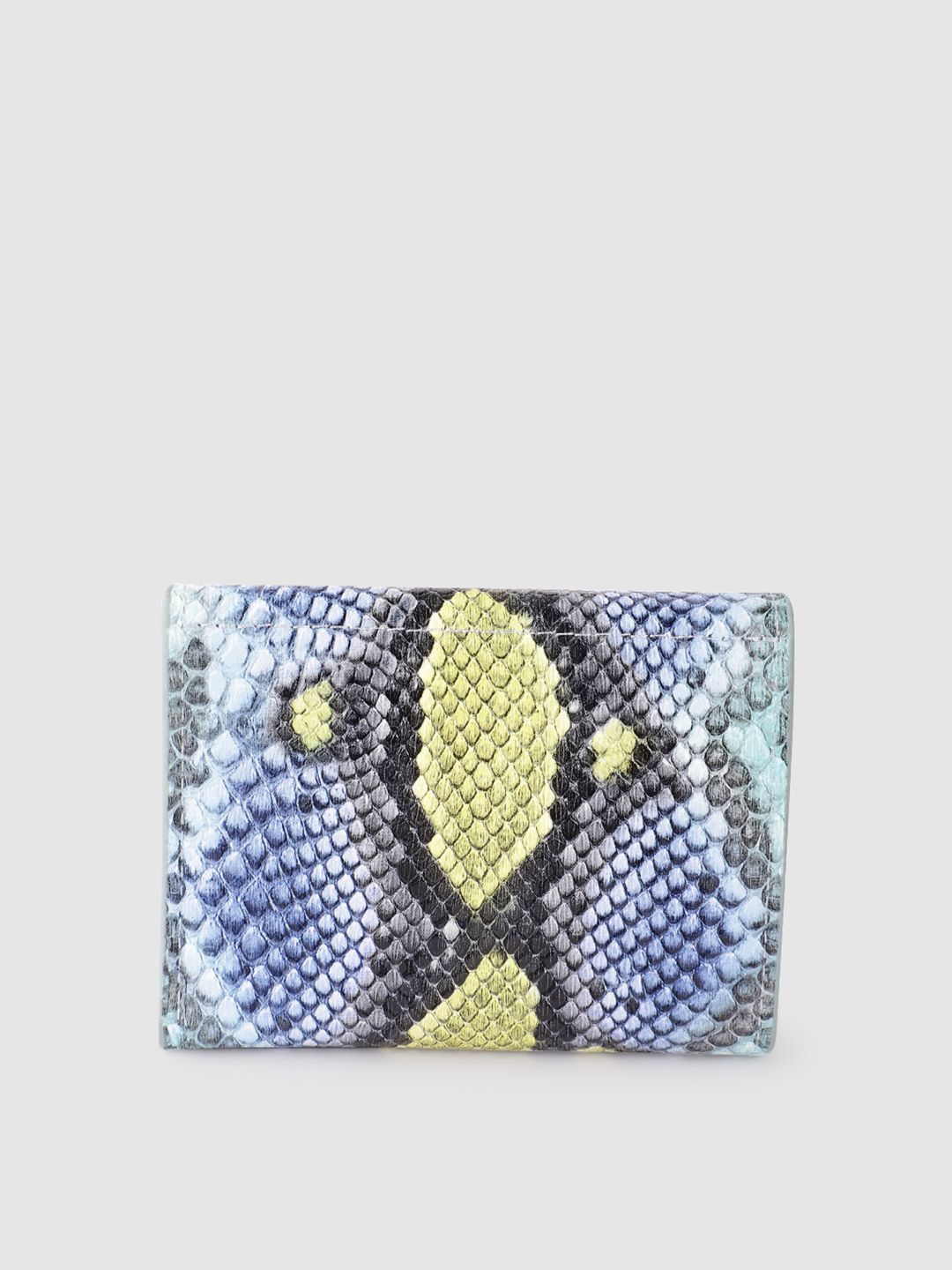 Lino Perros Women Snake Skin Textured Three Fold Wallet