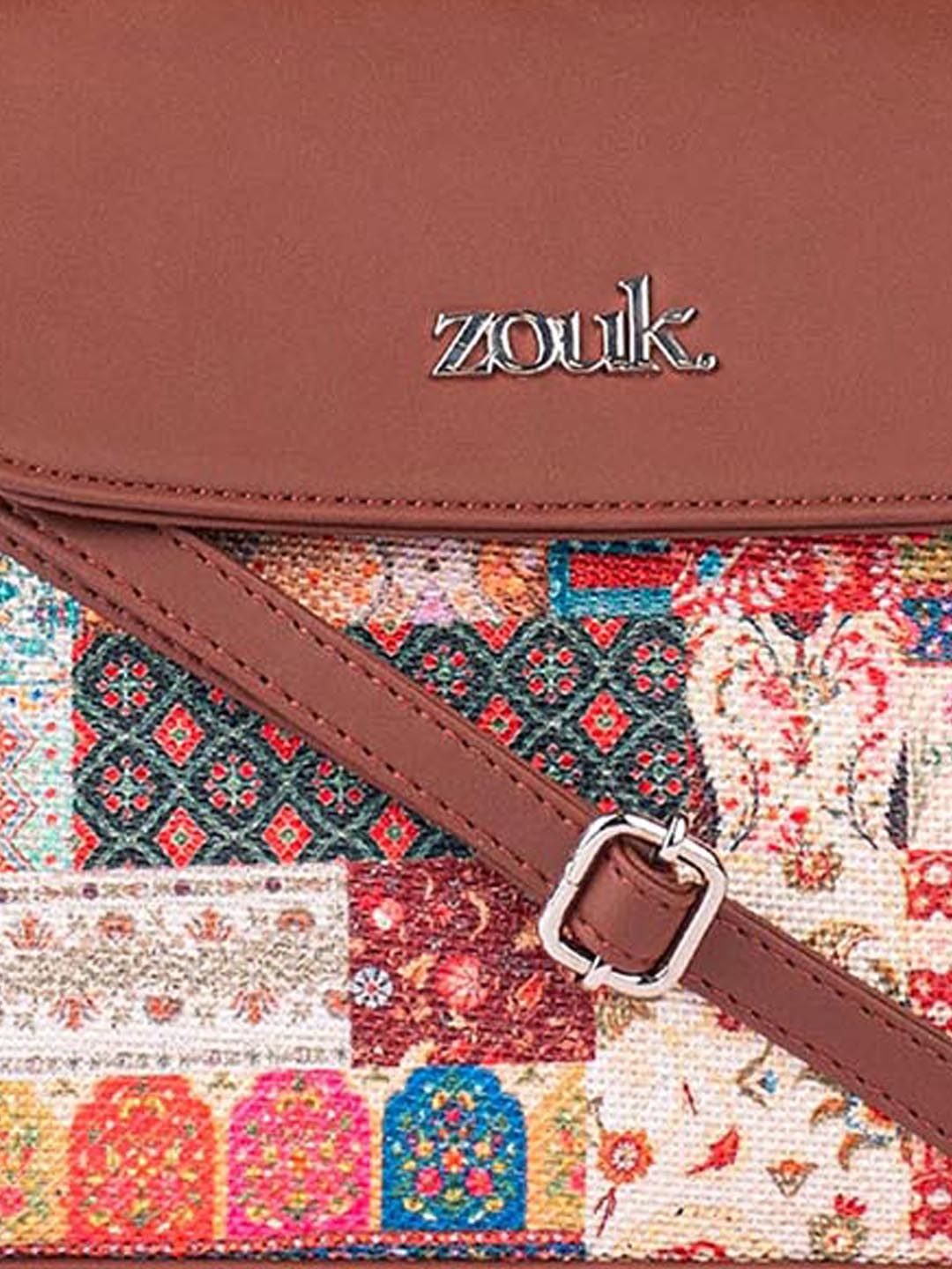 ZOUK Kutch Gamthi Ethnic Motifs Printed Structured Handheld Bag