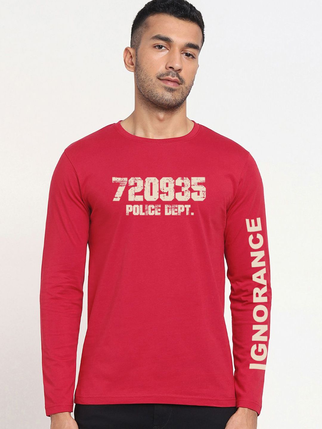 Bewakoof Men Typography Printed Round Neck Cotton T-shirt