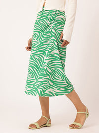 DressBerry Hyper Brights Animal Print Midi Skirt