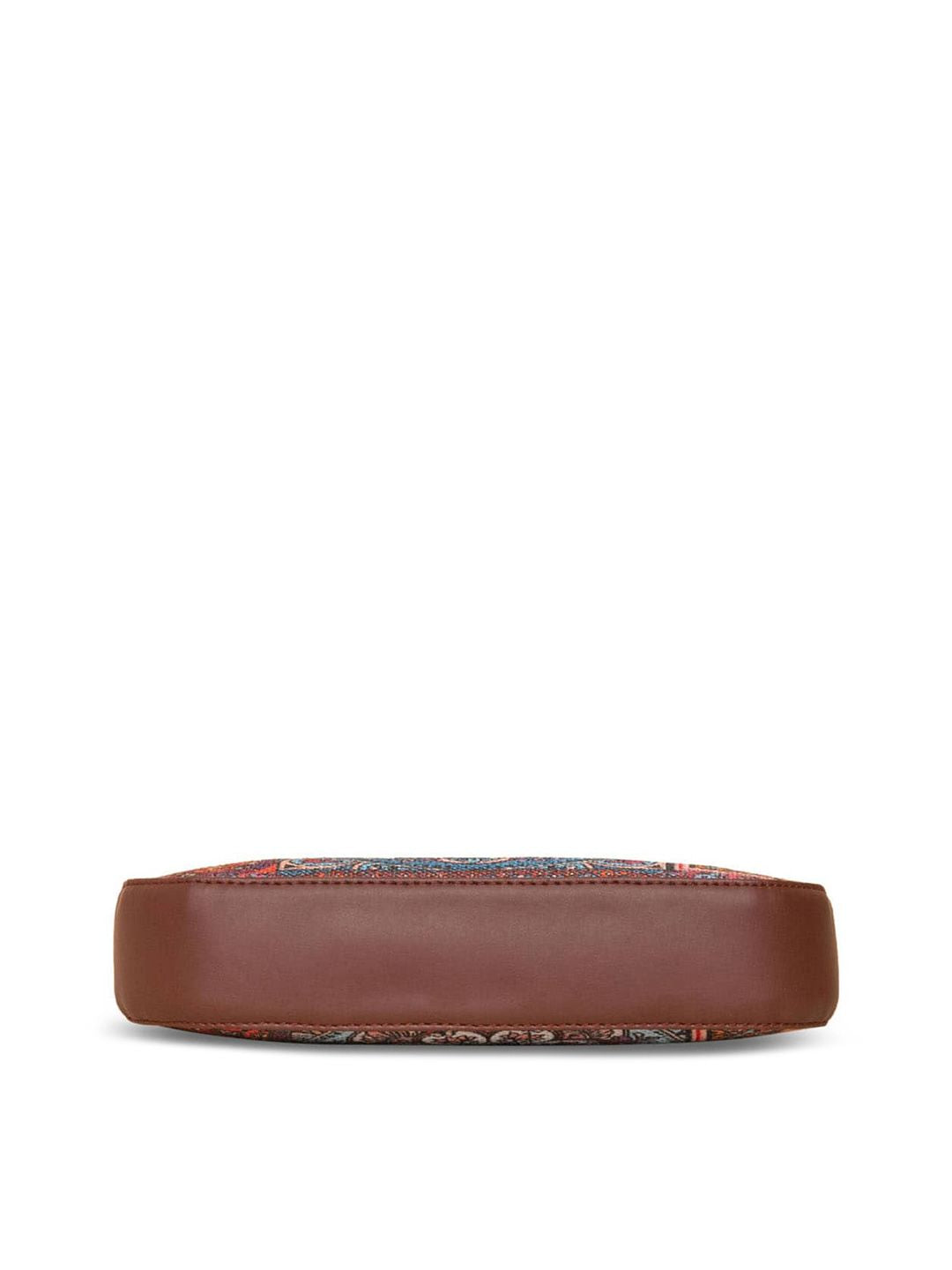 ZOUK Ethnic Motifs Printed Structured Baguette Bag Handbags