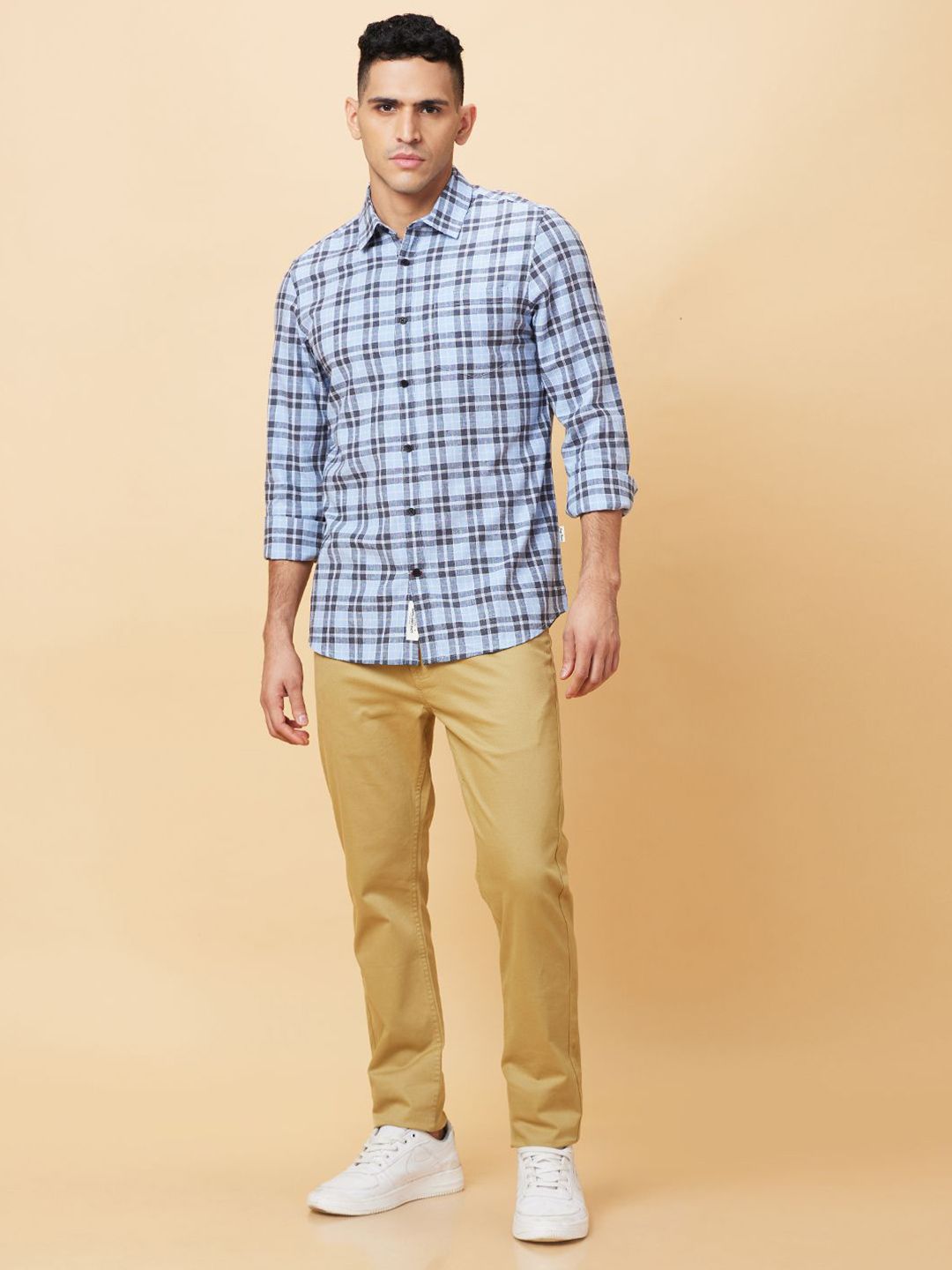 Being Human Men Slim Fit Tartan Checks Opaque Checked Casual Shirt
